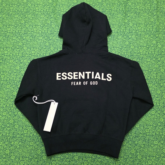 Fear of God Essentials Black Hoodie for Kids - Picture 6 of 16